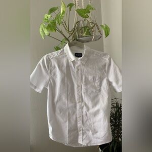 Place White Casual Button Down Shirt Classic Cotton